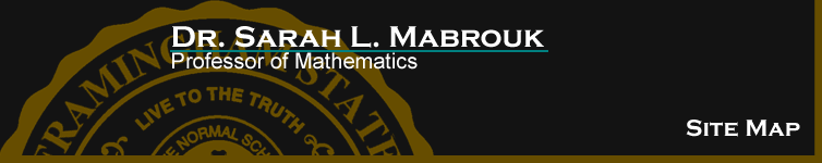 This is the Site Map for Sarah Mabrouk's website.  You may left-click to go to the home page.