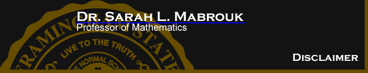 Sarah L. Mabrouk's Disclaimer.  Please left-click to go to the home page.