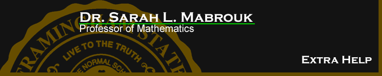 Sarah L. Mabrouk's Extra Help Information.  Please left-click to go to the home page.